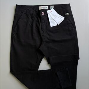 Calça Lacoste de Sarja Stretch Slim Fit - Preta